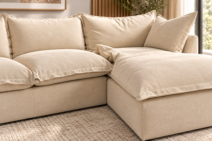 Modern L-Shaped Sectional Sofa with Chaise