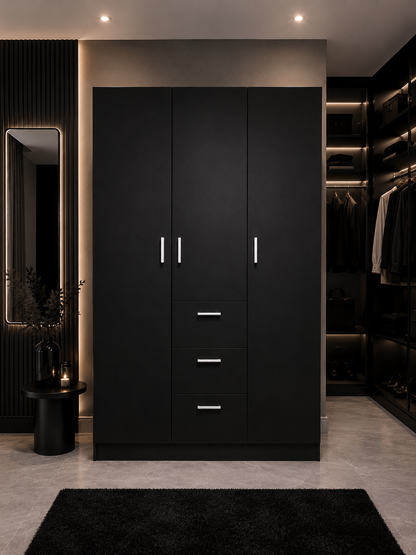 Panana Modern 3 Doors 3 Drawers Wardrobes
