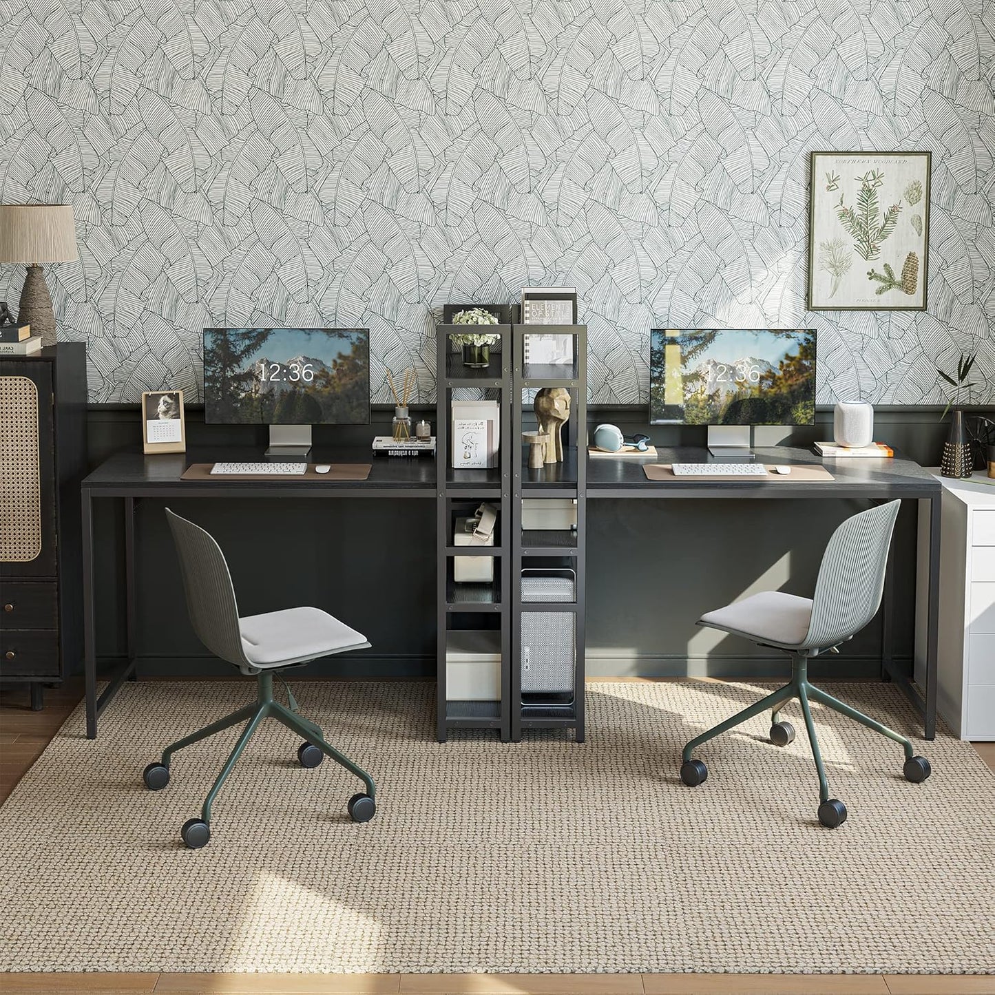 CubiCubi Computer Desk 40 inch with Storage Shelves Study Writing Table for Home Office,Modern Simple Style