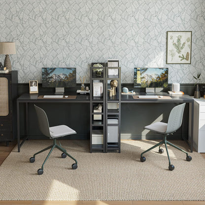 CubiCubi Computer Desk 40 inch with Storage Shelves Study Writing Table for Home Office,Modern Simple Style