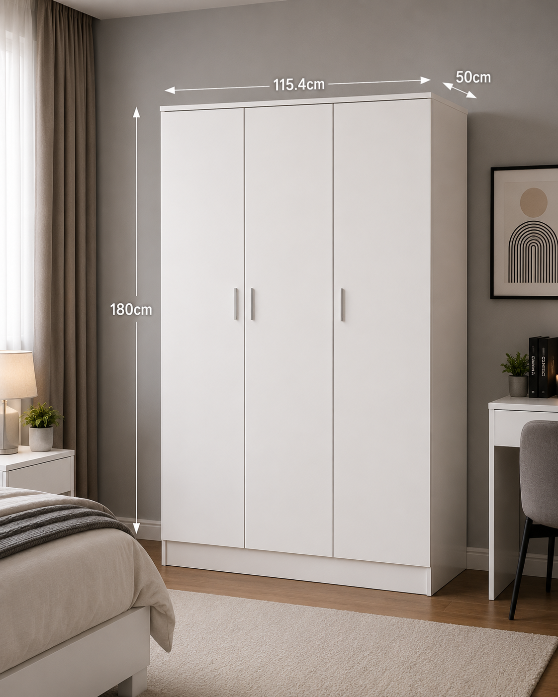 Wooden 3 Doors Wardrobes