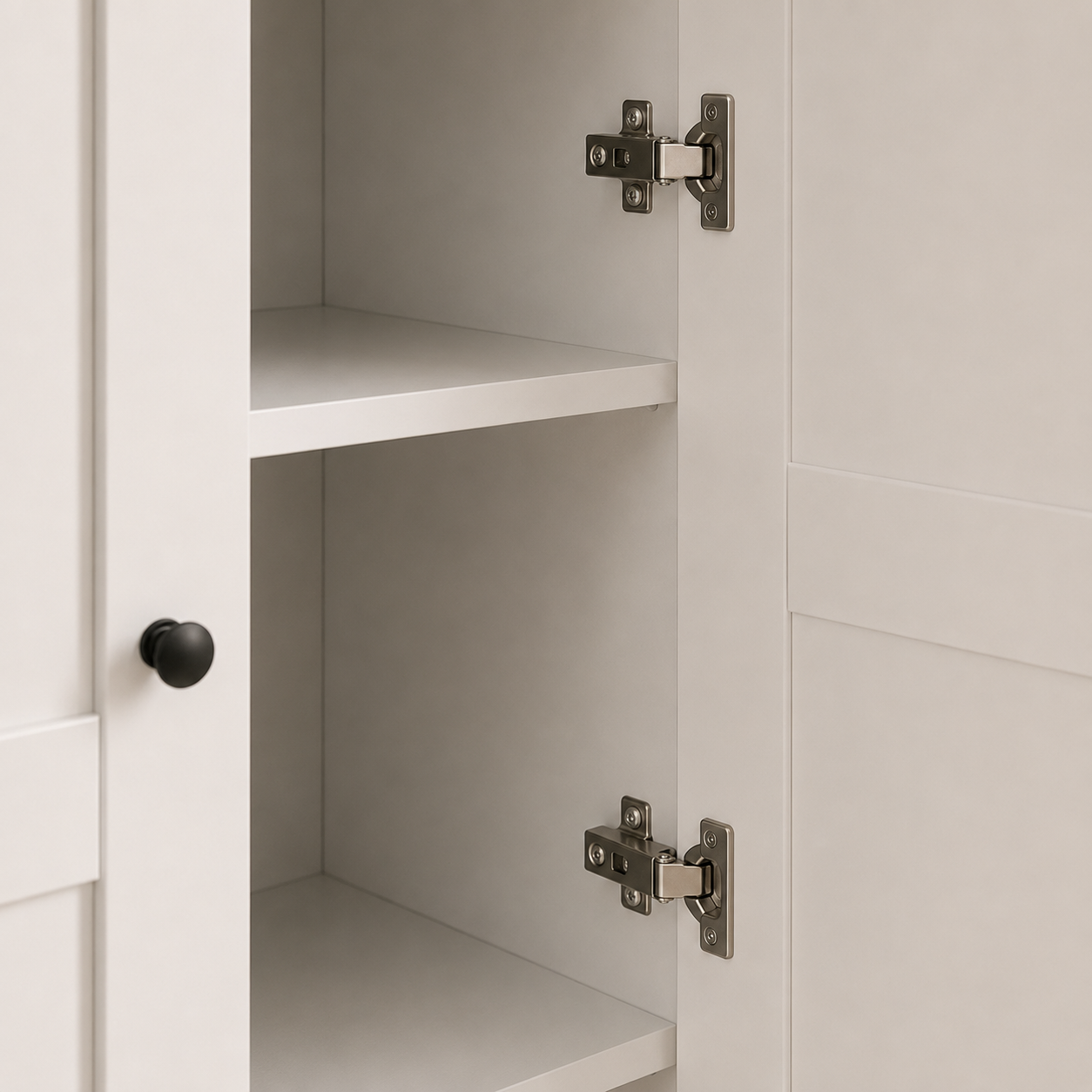 Wooden Storage Cabinet with 2-Doors and 4-Shelves