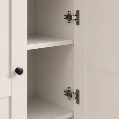 Wooden Storage Cabinet with 2-Doors and 4-Shelves