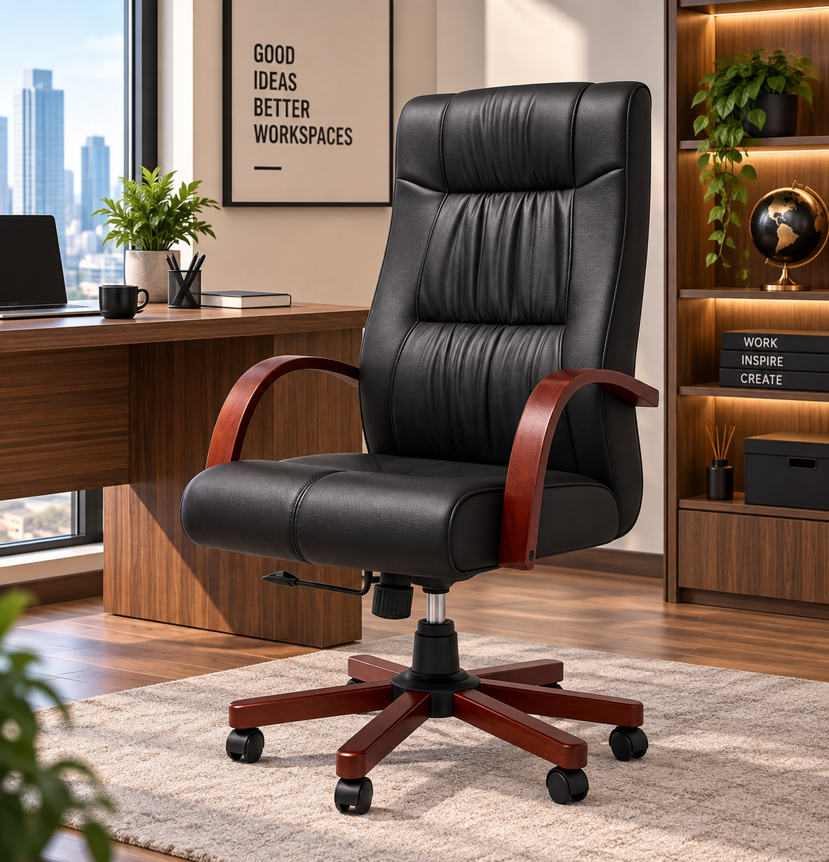 Modern Executive Leather Office Chair