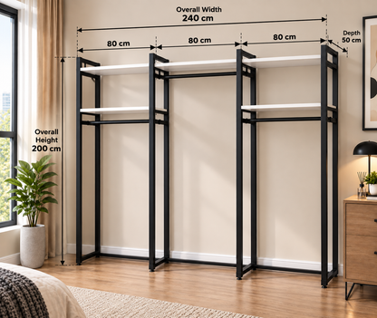Heavy-Duty Freestanding Garment Rack
