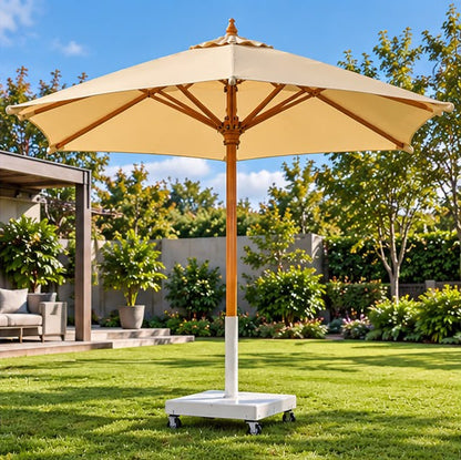 Modern Outdoor Patio Umbrella with Rolling Base