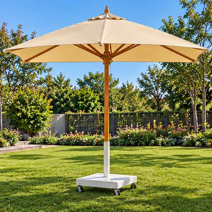 Modern Outdoor Patio Umbrella with Rolling Base