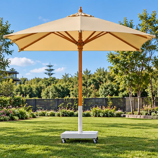 Modern Outdoor Patio Umbrella with Rolling Base