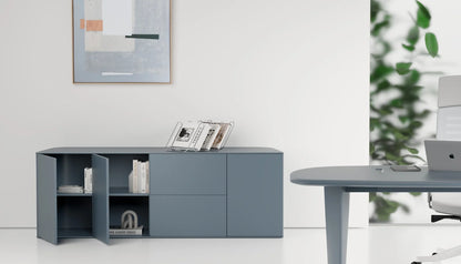 Modern Executive Office Desk with Side Storage