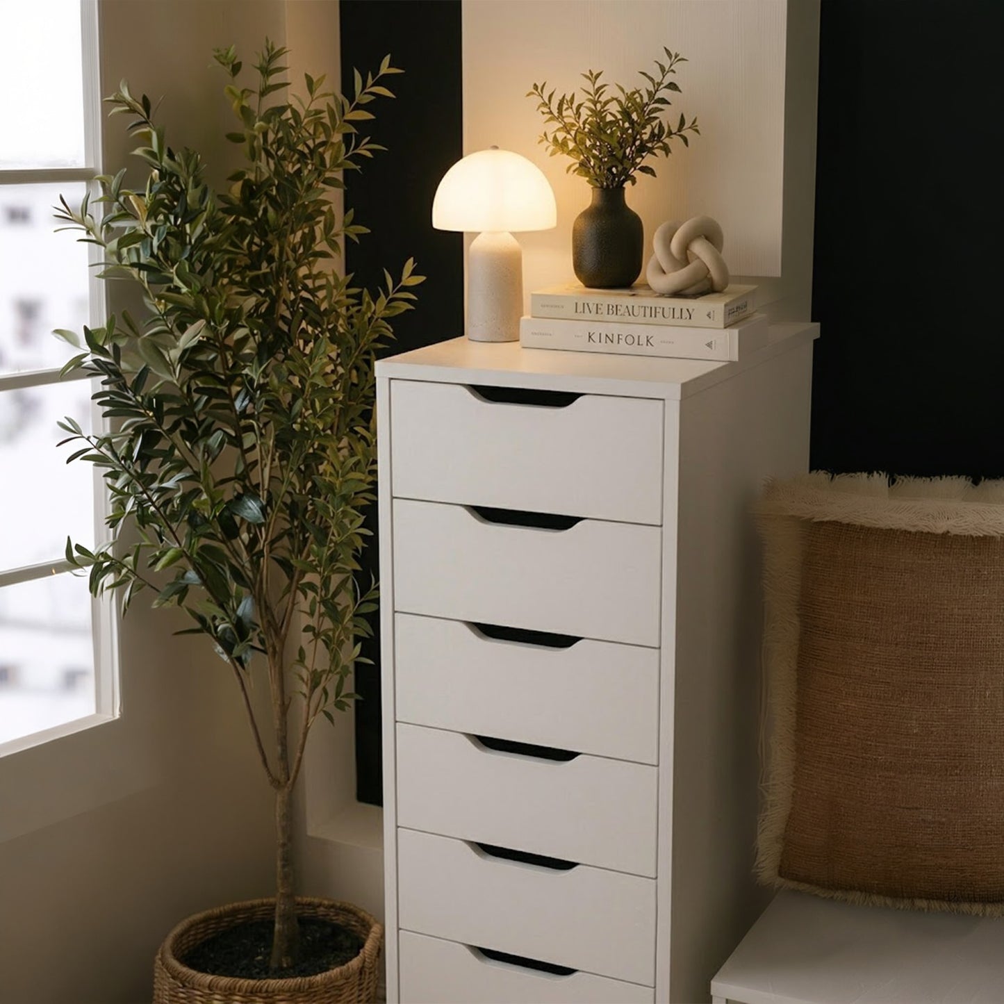 9-Drawer Chest of Drawers – White Storage Cabinet for Bedroom & Living Room