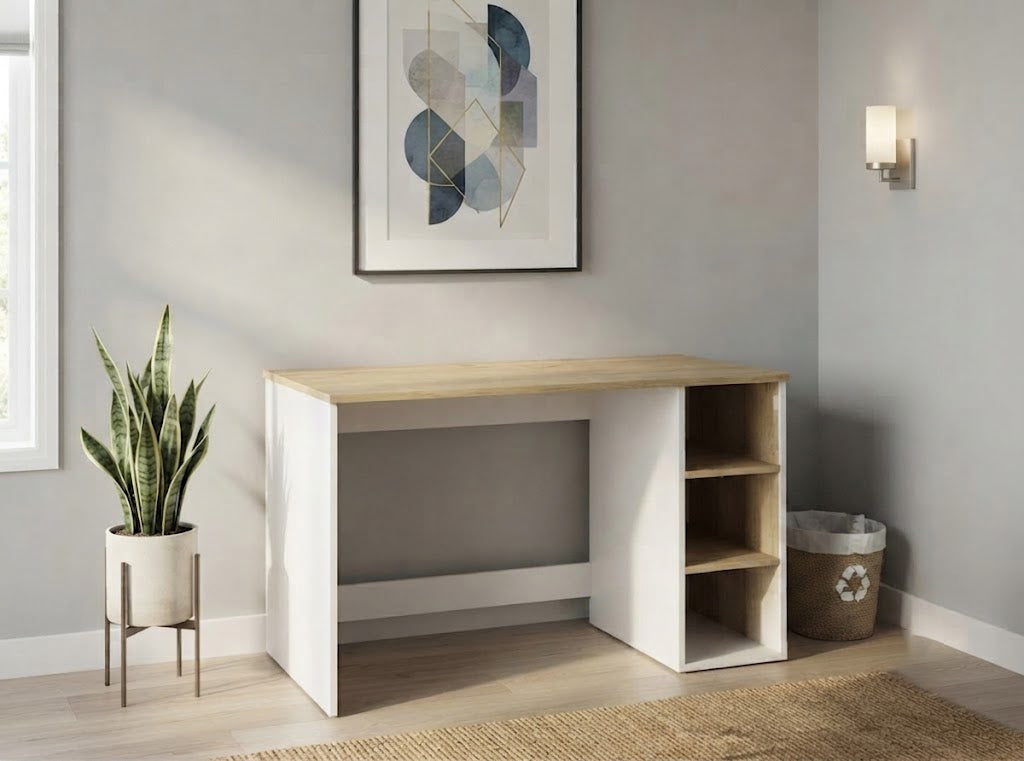 Computer Desk with Storage, Large Study Desk