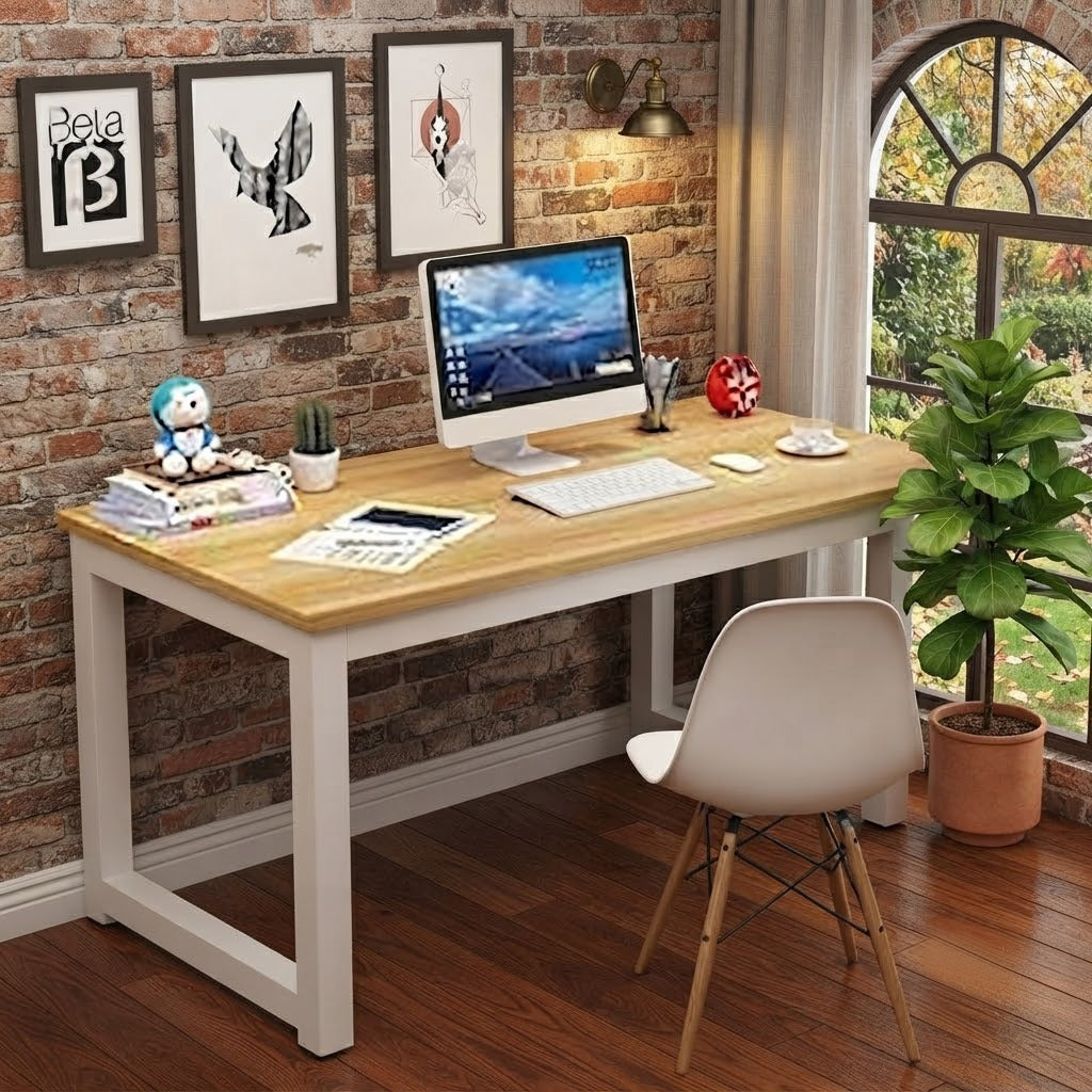 Metal Desk Wood Deck