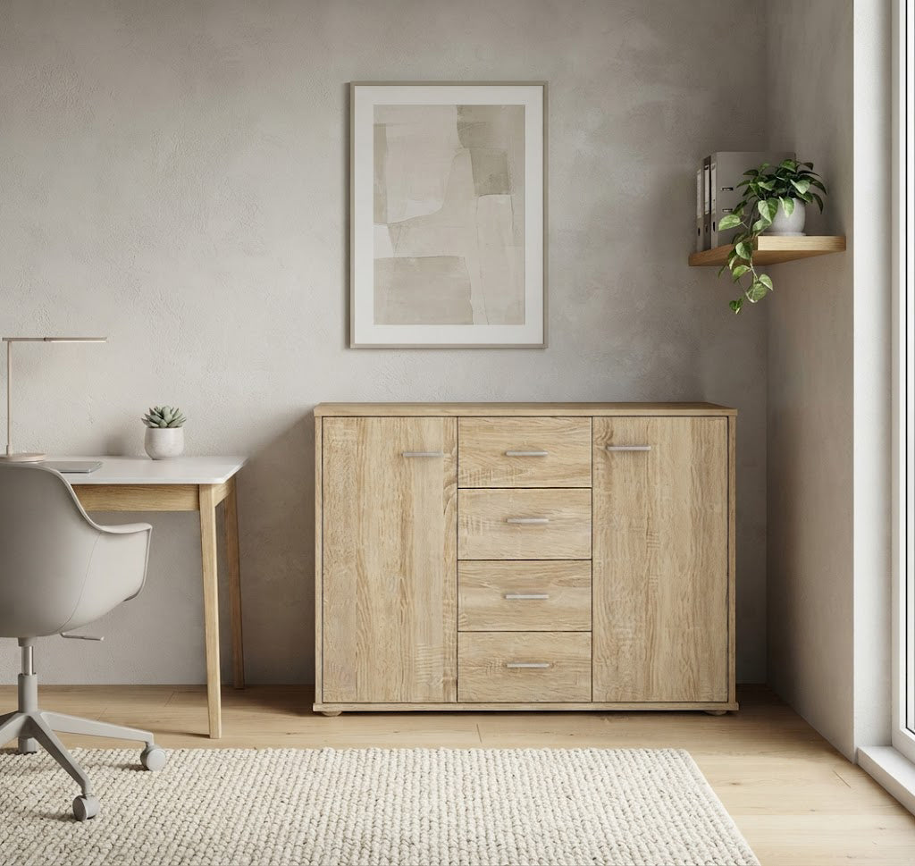 Sideboard Office Furniture with 2 Doors and 4 Drawers