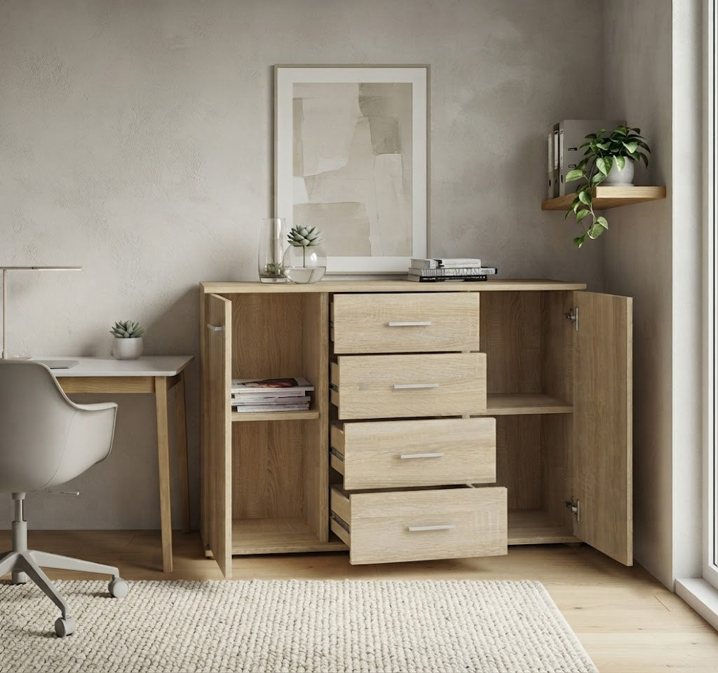 Sideboard Office Furniture with 2 Doors and 4 Drawers