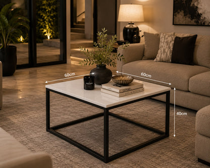 Coffee Table Marble Square White
