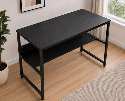 Computer Desk with Adjustable Storage Shelf Metal