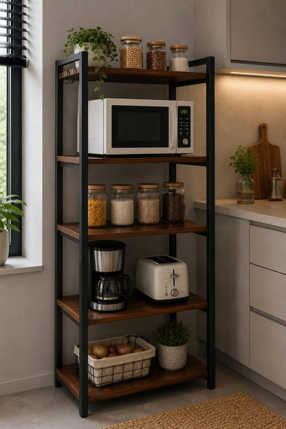 Kitchen Organizer and Microwave