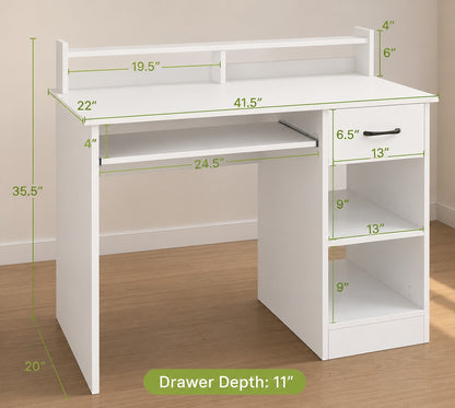 Wood Desk, White