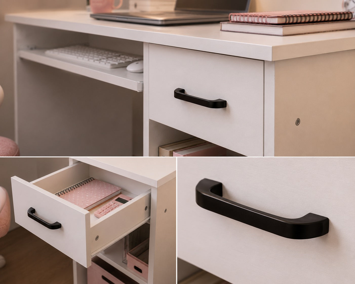 Wood Desk, White