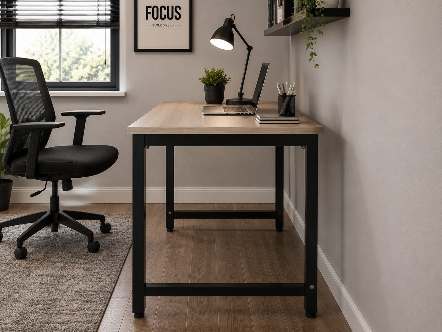 Computer Table PC Laptop Modern Study Table, Office Desk Workstation for Home