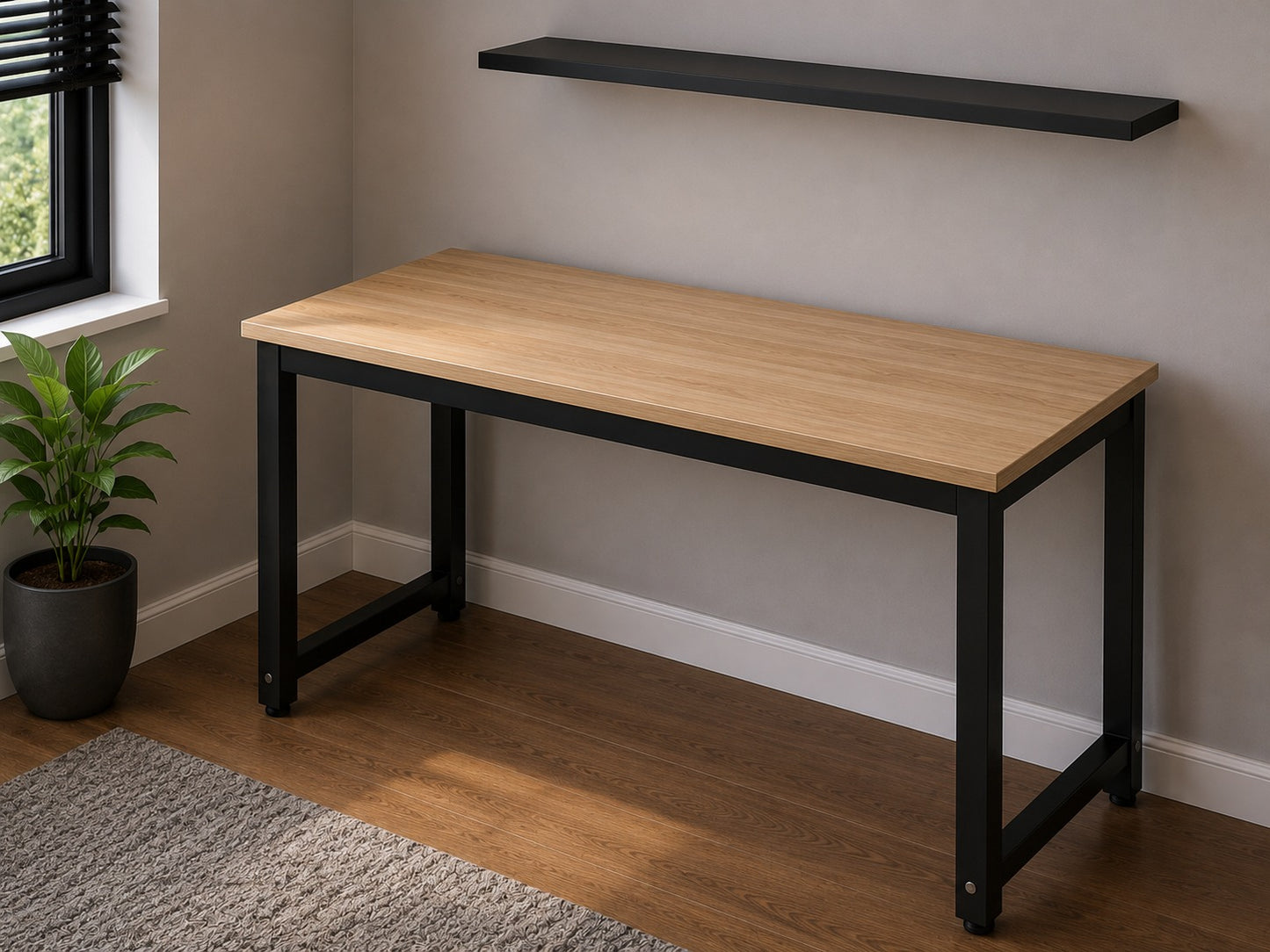 Computer Table PC Laptop Modern Study Table, Office Desk Workstation for Home