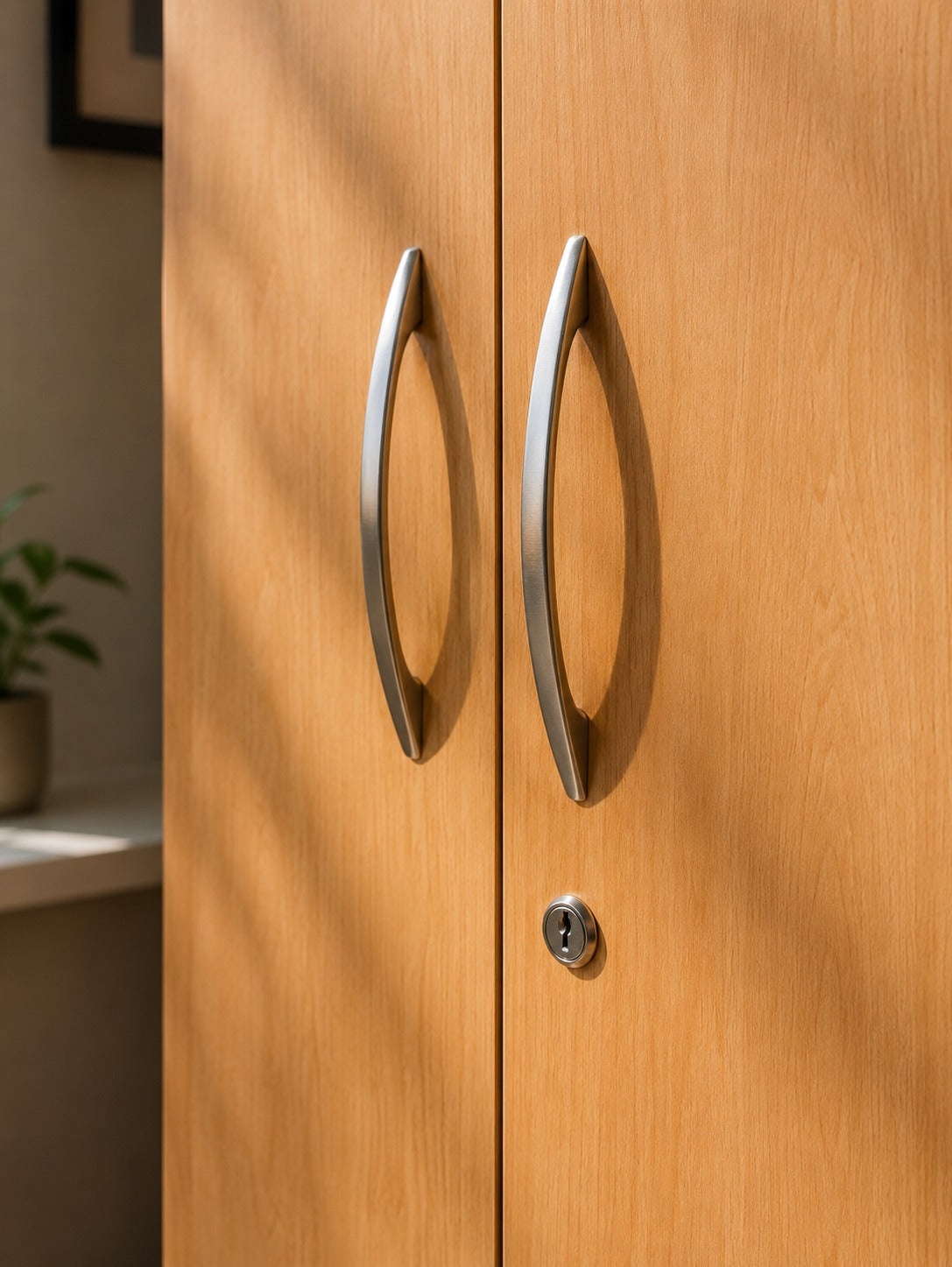Tall Office Cupboard-Beech