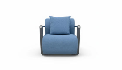 Modern Curved Upholstered 3-Seater Sofa