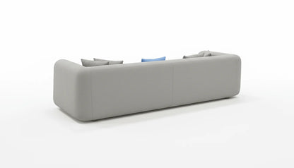 Modern Curved Upholstered 3-Seater Sofa