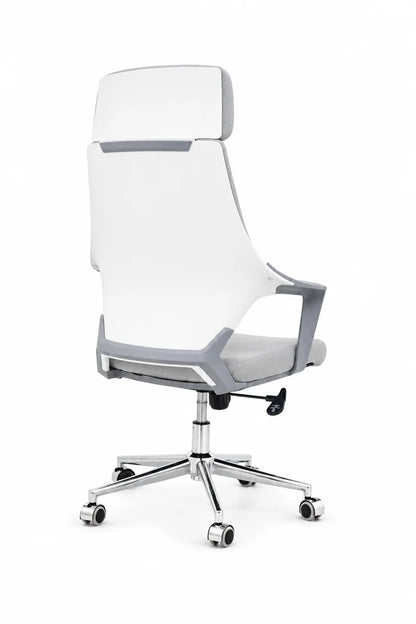 Modern White High-Back Ergonomic Office Chair