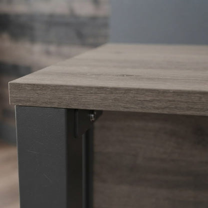 Industrial Style Wooden Office Desk with Sturdy Metal Legs