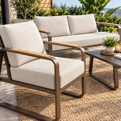Modern Outdoor Patio Sofa & Chair Set