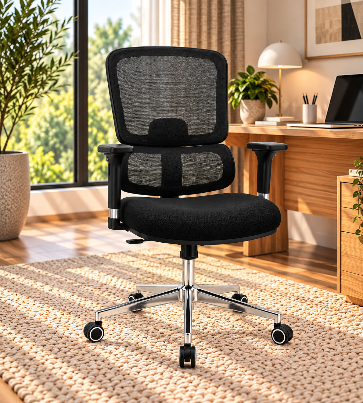 Modern Ergonomic Mesh Office Chair with Adjustable Armrests