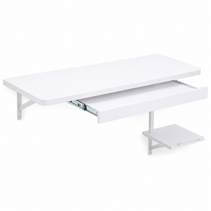 Modern Wall-Mounted Folding Desk with Storage