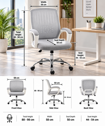 Modern Ergonomic Mesh Office Chair with Adjustable Height