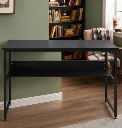 Modern Black Computer Desk with Storage