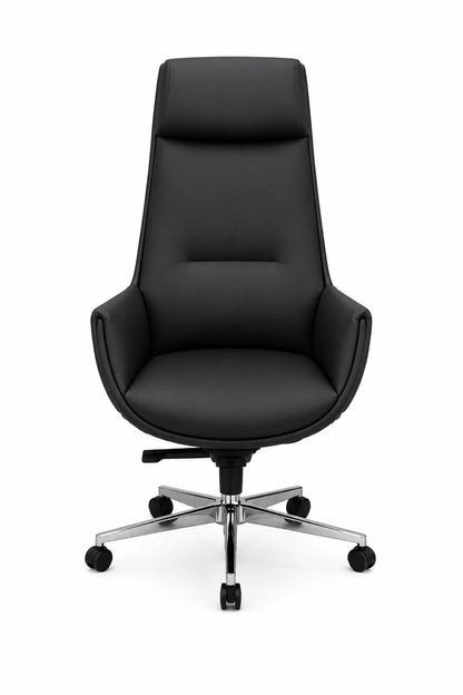 Executive High-Back Office Chair with Integrated Headrest
