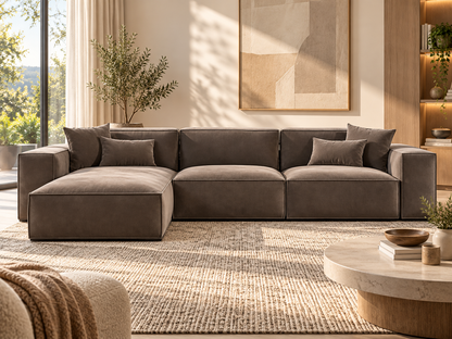 Modern L-Shaped Sectional Sofa with Chaise