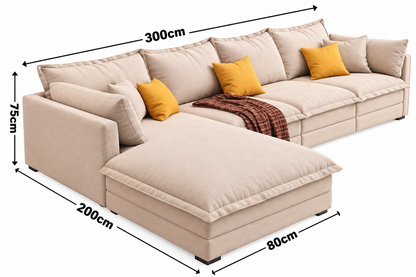 Modern L-Shaped Sectional Sofa