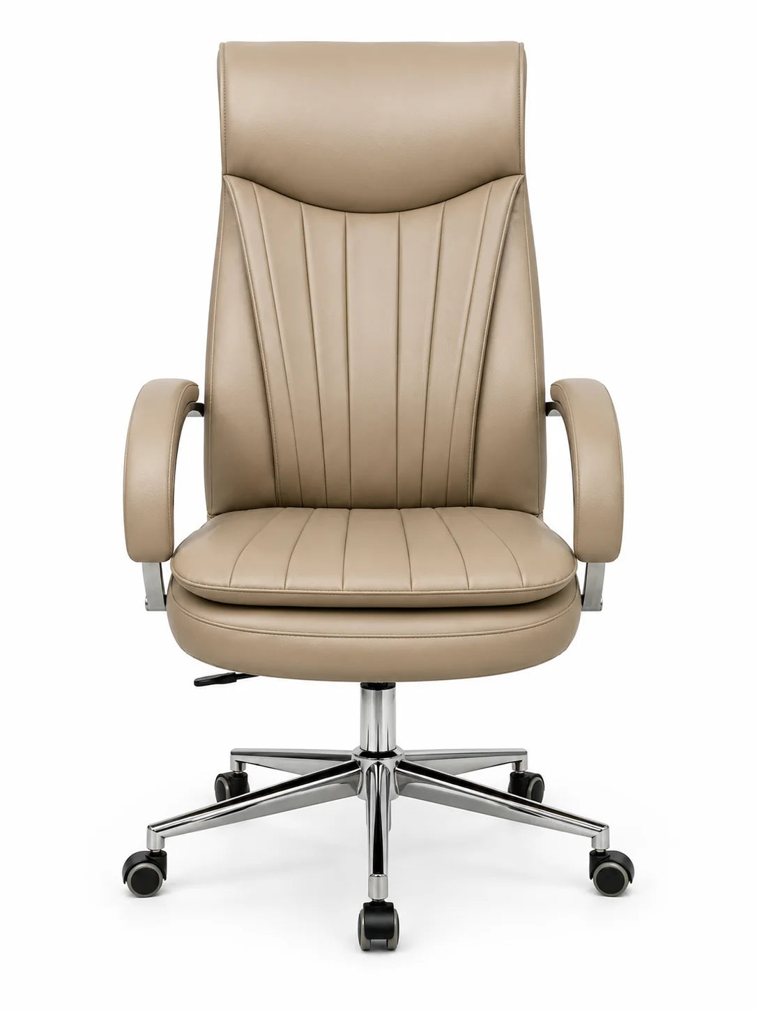 Contemporary High-Back Executive Office Chair with Padded Headrest
