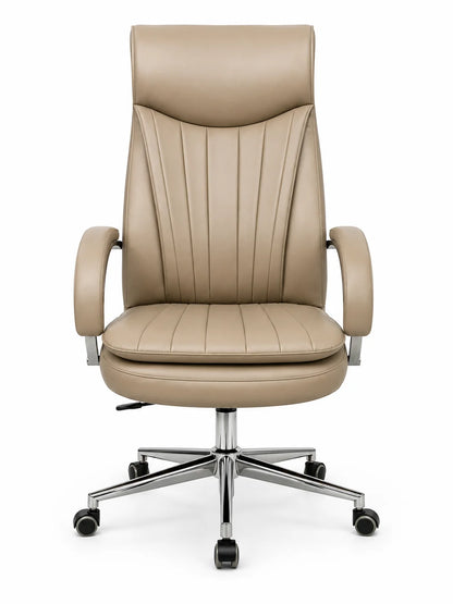 Contemporary High-Back Executive Office Chair with Padded Headrest