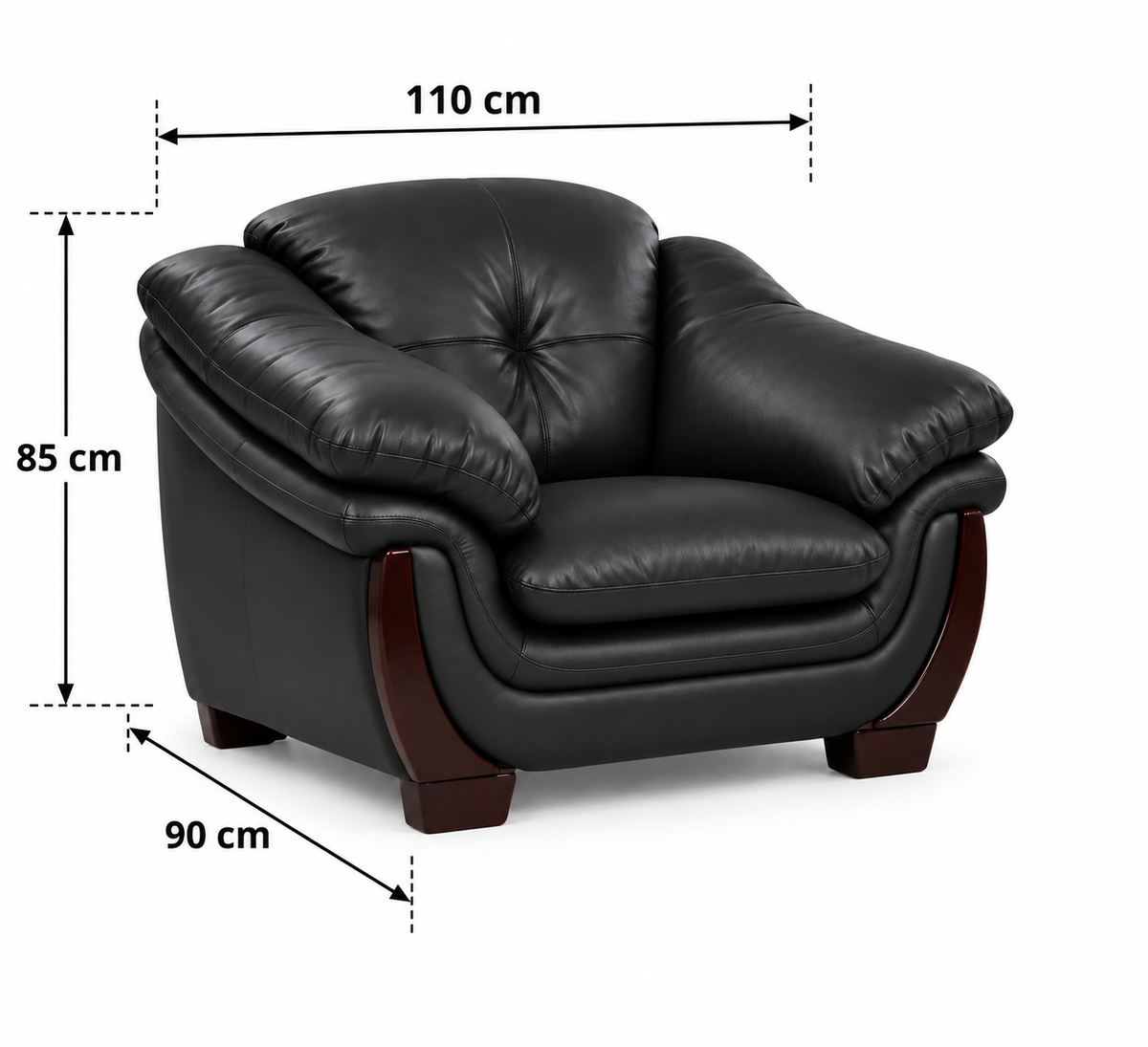 Elegant Classic Armchair with Plush Cushioned Design