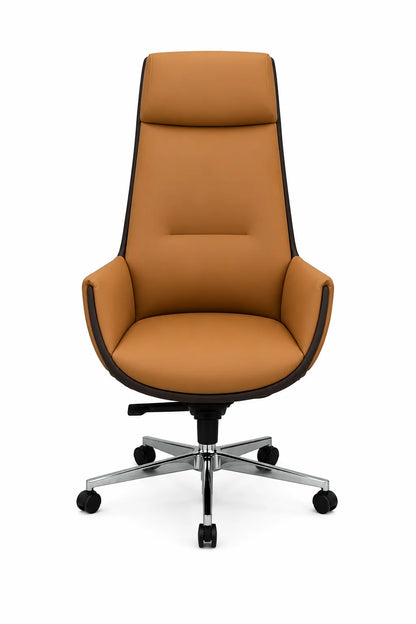 Executive High-Back Office Chair with Integrated Headrest