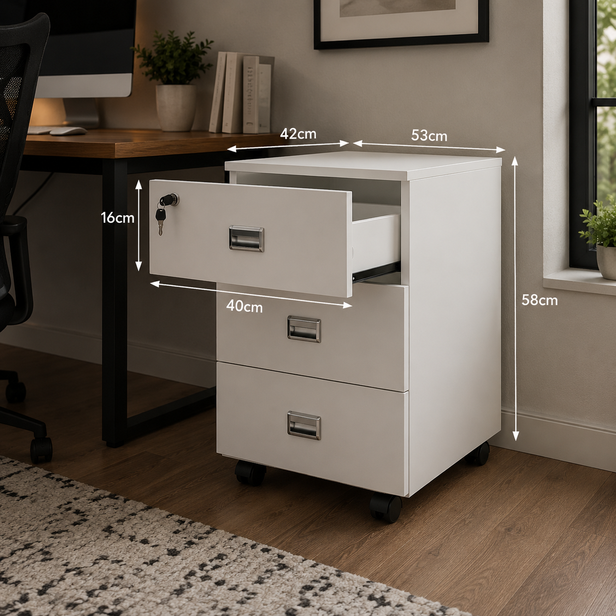 Functional 3 Drawers Storage