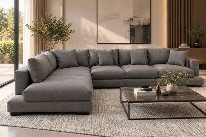 Modern L-Shaped Sectional Sofa with Chaise