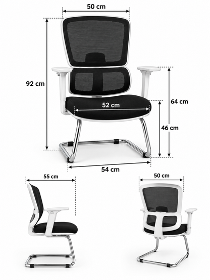 Modern Mesh Conference Chair with Adjustable Armrests
