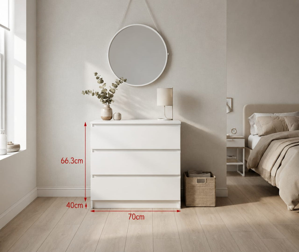 Modern 3-Drawer Chest of Drawers