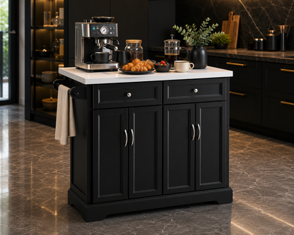 Extendable Kitchen Storage Trolley Kitchen Cabinet Cupboard Sideboard Kitchen Island