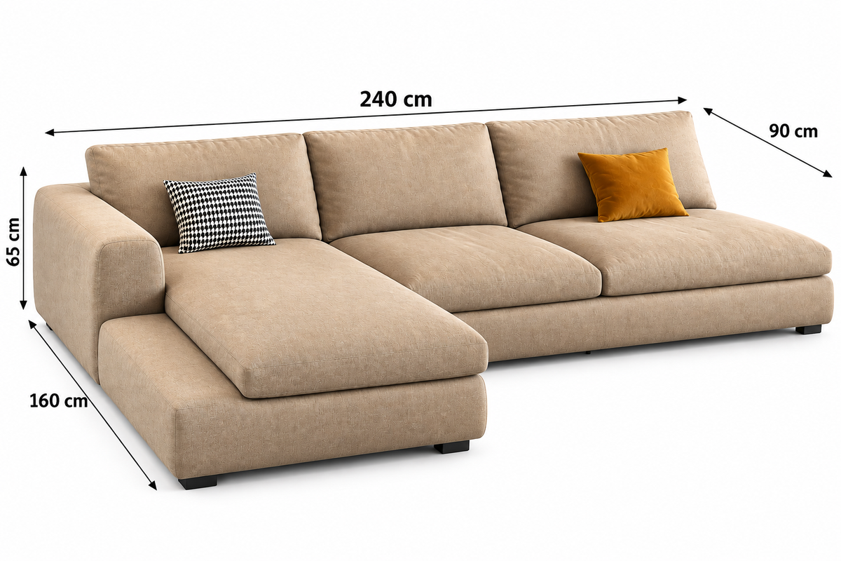 Modern Comfort L-Shaped Sofa