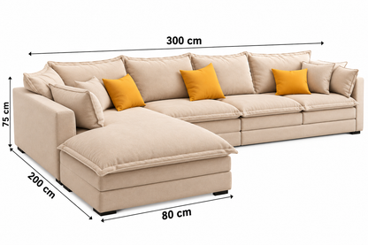 Modern L-Shaped Sectional Sofa