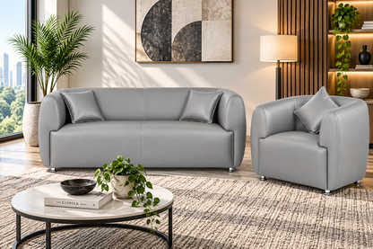 Contemporary Curved Sofa & Accent Chair Set